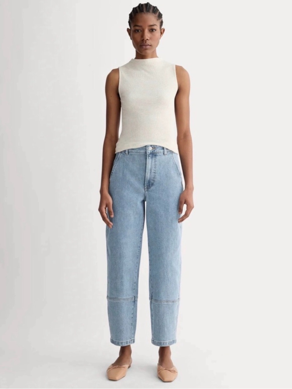 Everlane Utility Barrel Jeans Women’s 25R High Rise Light Wash Denim